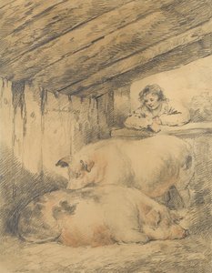 The Pigsty, 1792 by George Morland